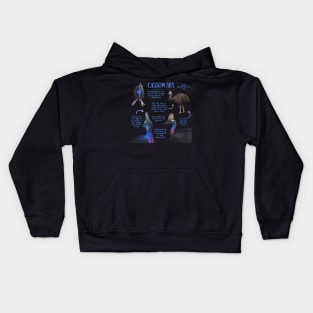 Animal Facts - Cassowary Kids Hoodie